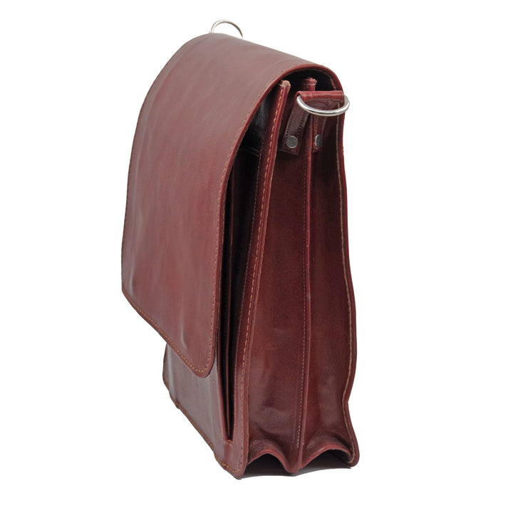 Dazoriginal Mens Large Business Cross Body Small Bag Sling Genuine Leather Messenger Bag Shoulder Bag in Black and Brown - Dazoriginal