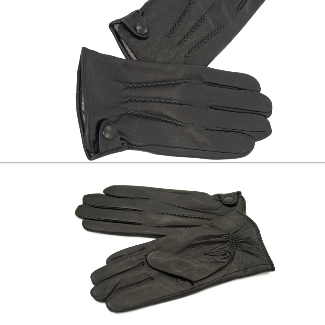 Mens Leather Gloves Black - Dazoriginal