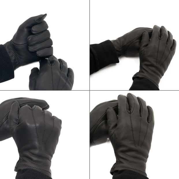 Stylish Mens Leather Winter Gloves - Dazoriginal