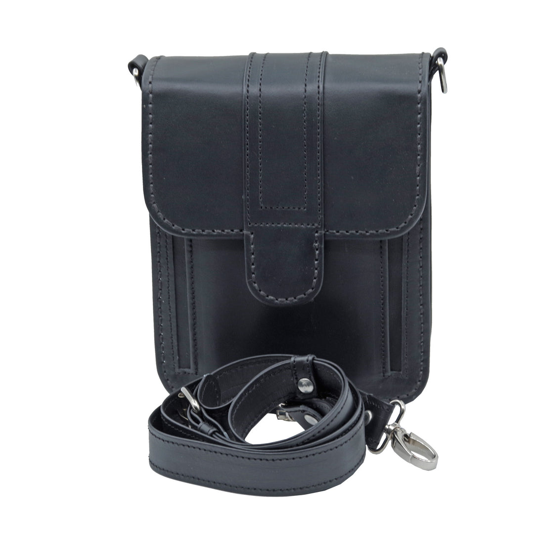 Dazoriginal Mens Business Cross Body Small Bag Sling Genuine Leather Messenger Bag Shoulder Bag Vintage in Black - Dazoriginal