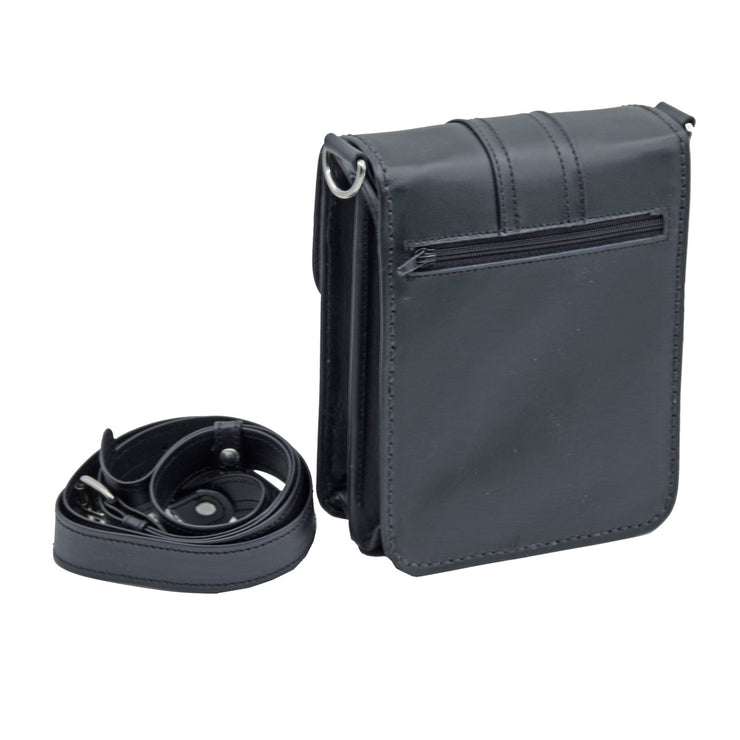 Dazoriginal Mens Business Cross Body Small Bag Sling Genuine Leather Messenger Bag Shoulder Bag Vintage in Black - Dazoriginal