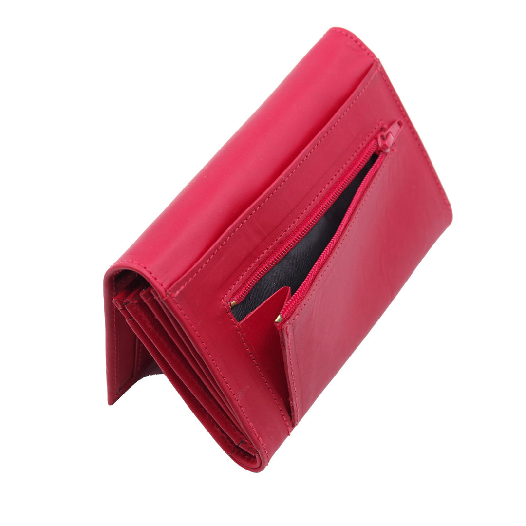 Handcrafted Bulgarian Calf Leather Wallet - Luxurious, Timeless Design & Functionality for Women in Black, Brown and Red - Dazoriginal