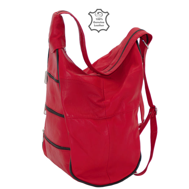 Leather Slouch Backpack Handbag - Dazoriginal