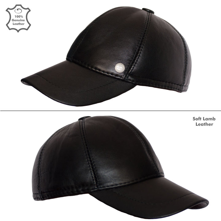 Fitted Leather Baseball Cap - Leather Baseball Caps | Dazoriginal