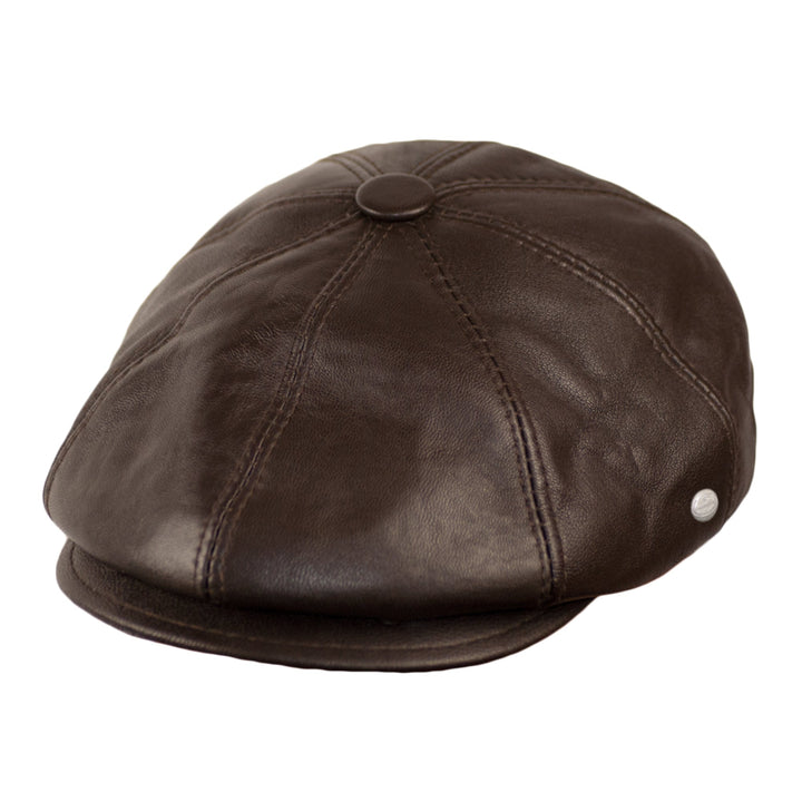 Leather Baker Boy Cap - Leather Newsboy Cap | Dazoriginal