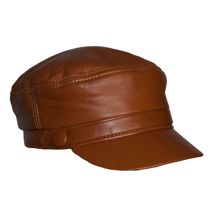 Leather Baker Boy Cap - Leather Womens | Dazoriginal